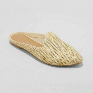 NWT UNIVERSAL THREAD Woven Slip On Mule SZ 7.5